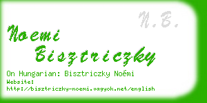 noemi bisztriczky business card